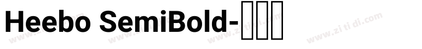 Heebo SemiBold字体转换